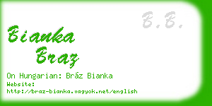bianka braz business card